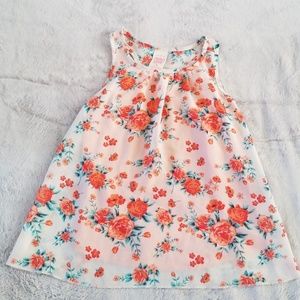 Adorable Girls orange roses layered top